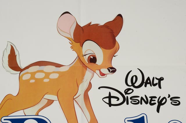 Original  One-Sheet Theatrical Poster for 1982 Re-release of Walt Disney's "Bambi"