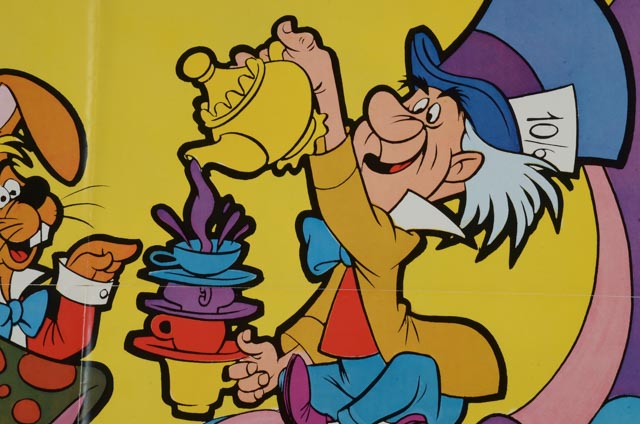 1974 Original Re-Release One-Sheet Theatrical Poster for Walt Disney's "Alice in Wonderland"