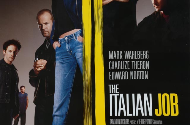 Original 2003 Advance Promo Theatrical Release Poster for Paramount Pictures' "The Italian Job"