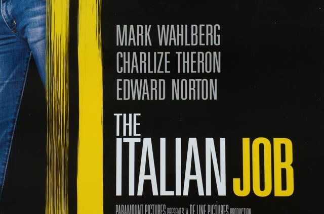 Original 2003 Advance Promo Theatrical Release Poster for Paramount Pictures' "The Italian Job"