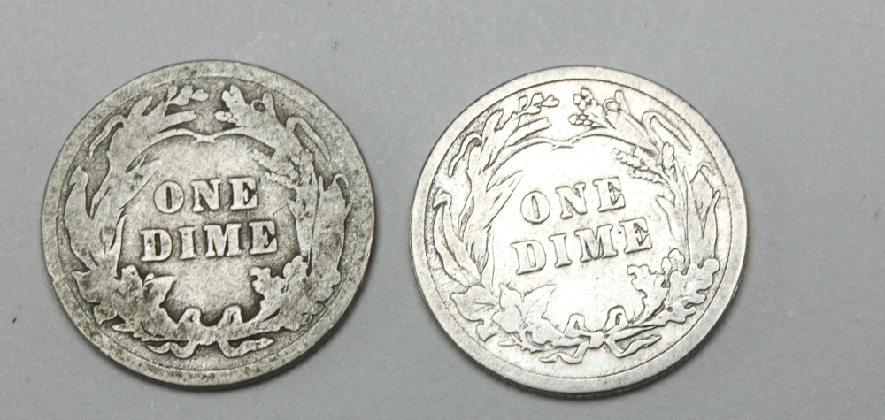 1910-1914 Silver Barber Dimes