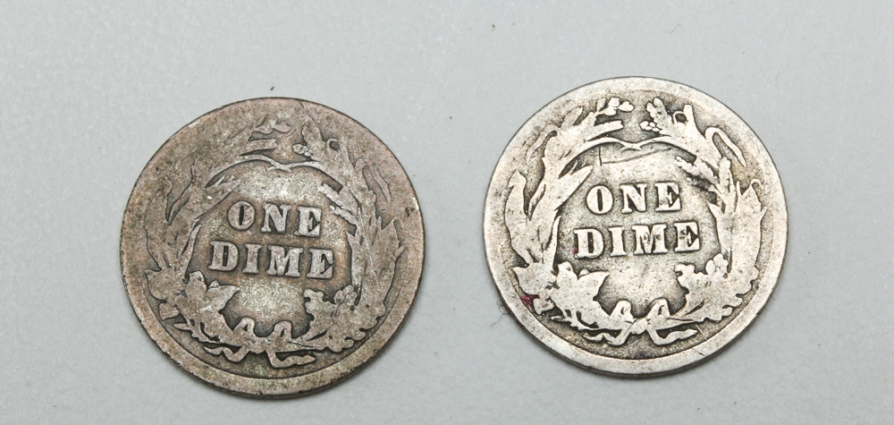 1910-1914 Silver Barber Dimes