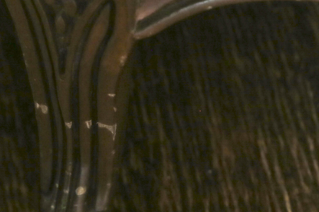 Antique Camel Back Carved Wood Sofa