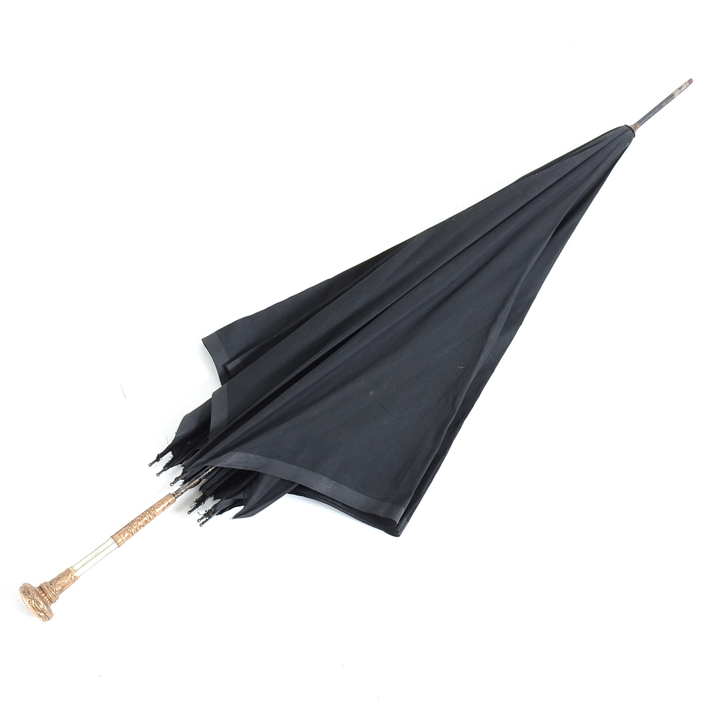 Vintage Umbrella with Gold Tone Handle