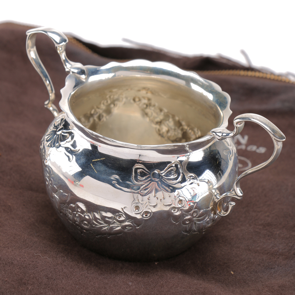 Antique Three-Piece Dominick & Haff Sterling Silver Tea Set