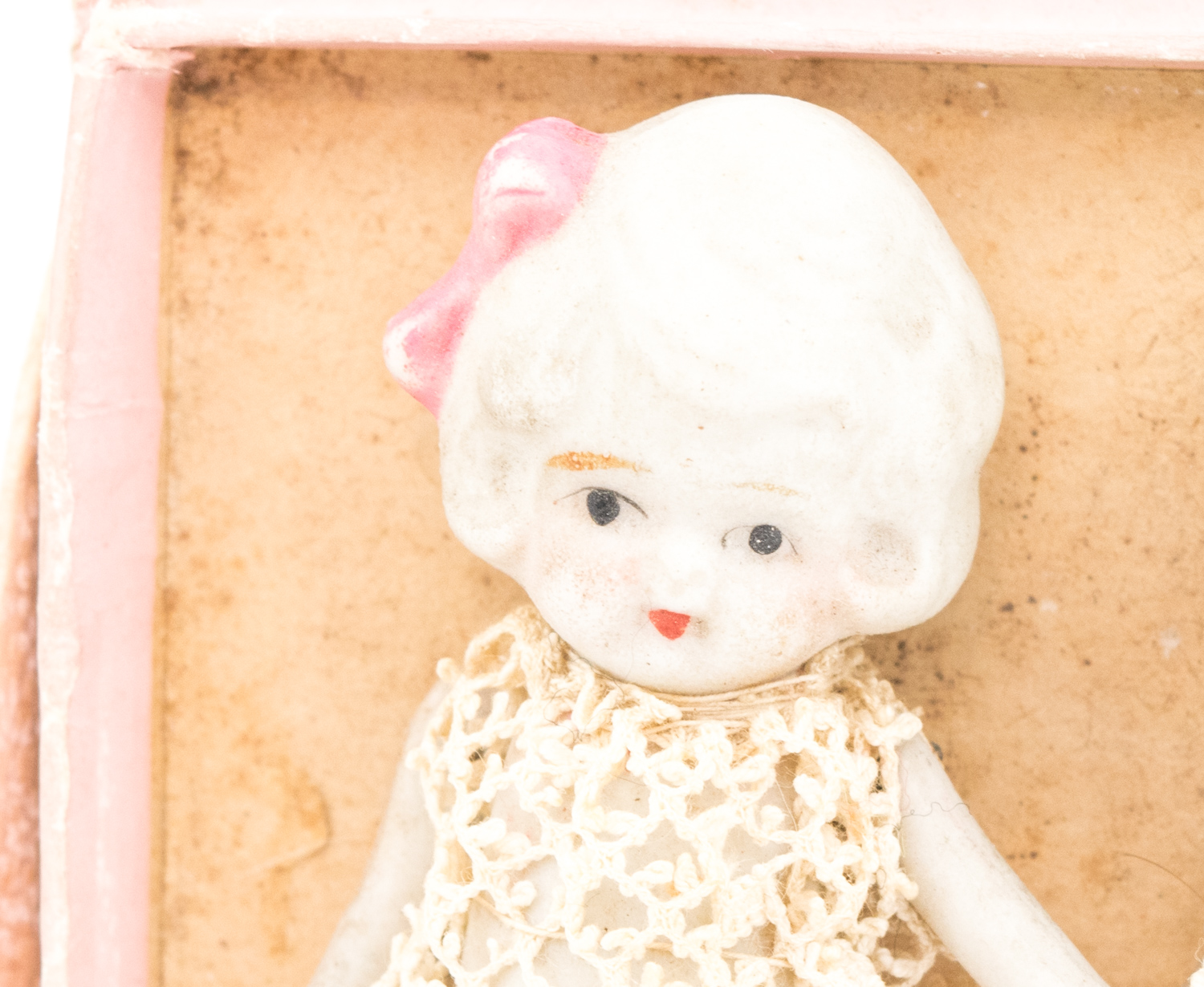 Three Sets of Vintage Japanese Bisque Mini Quintuplets Dolls