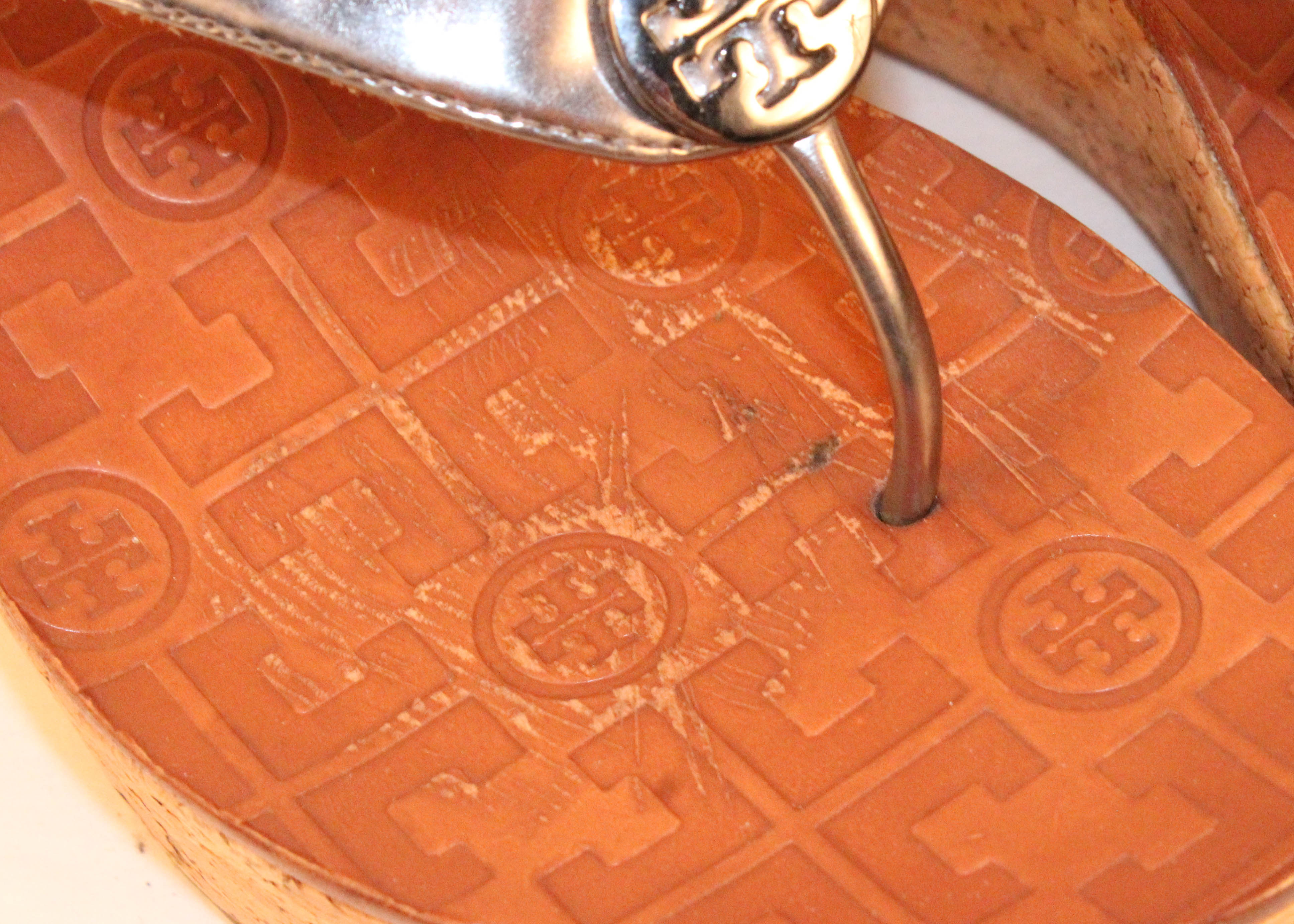 Tory Burch Cork Wedge Sandals, Size 8.5