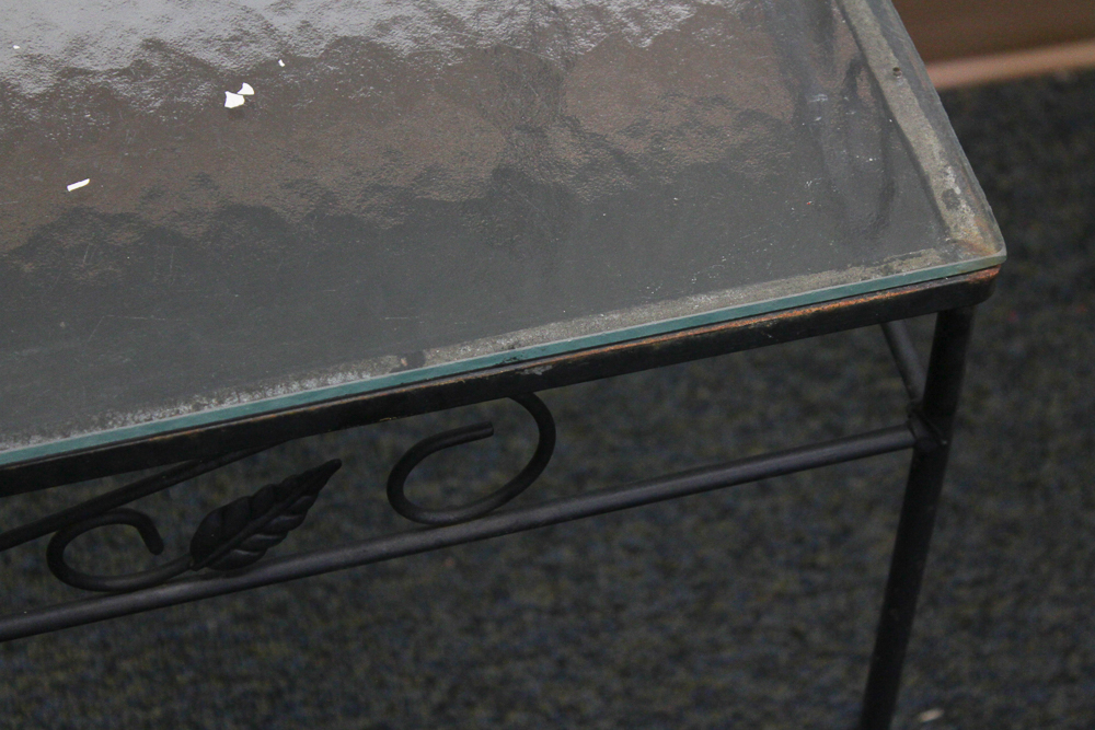 Wrought Iron Patio Side Table