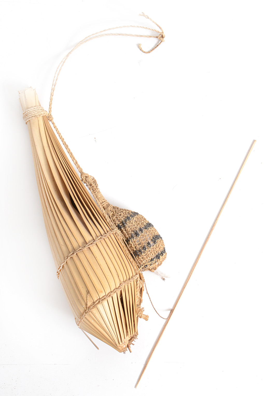 Peruvian Yugua Tribal Blowgun with Pouch, Cotton, and Darts