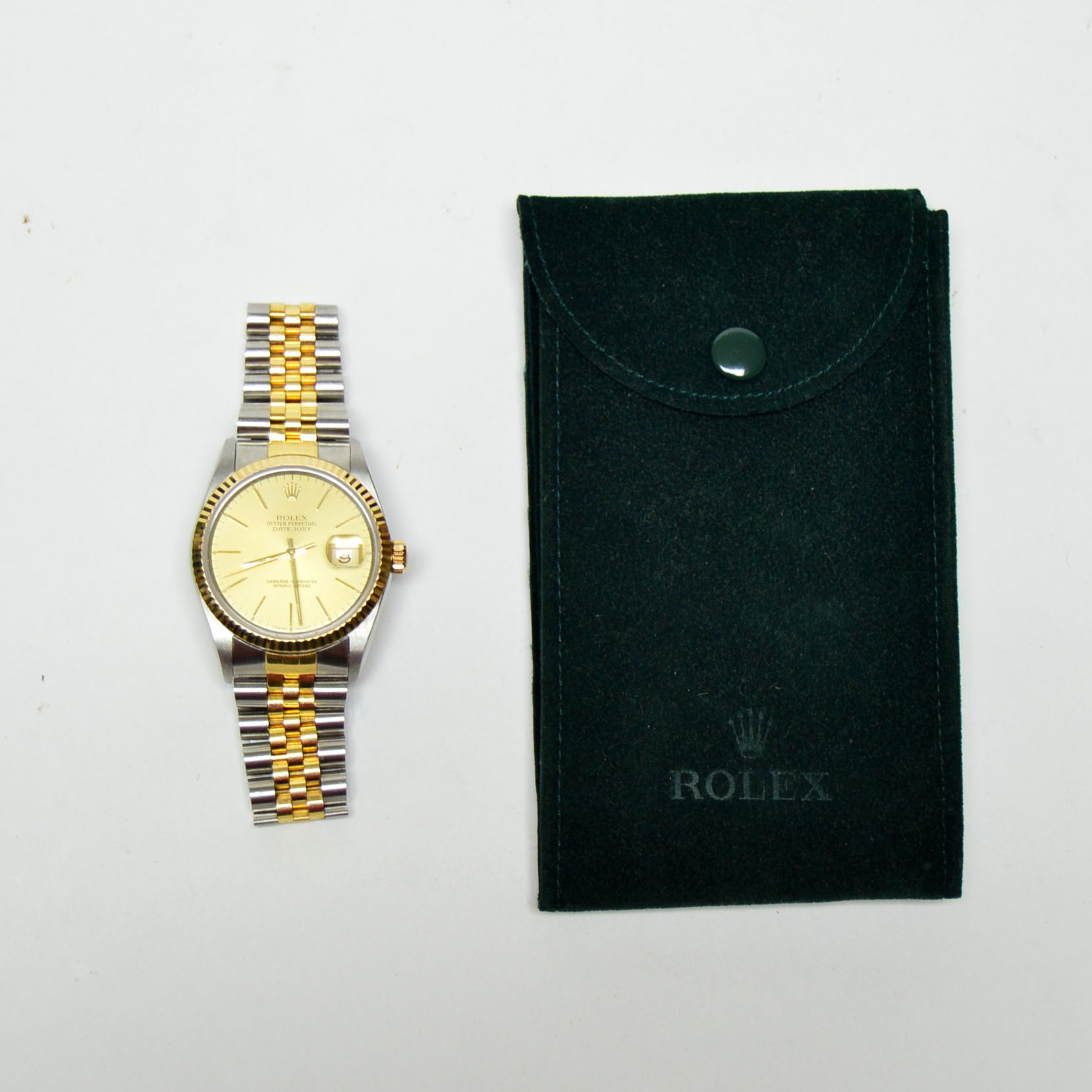 Men's Rolex Oyster Perpetual Datejust 18K Yellow Gold and Stainless Watch