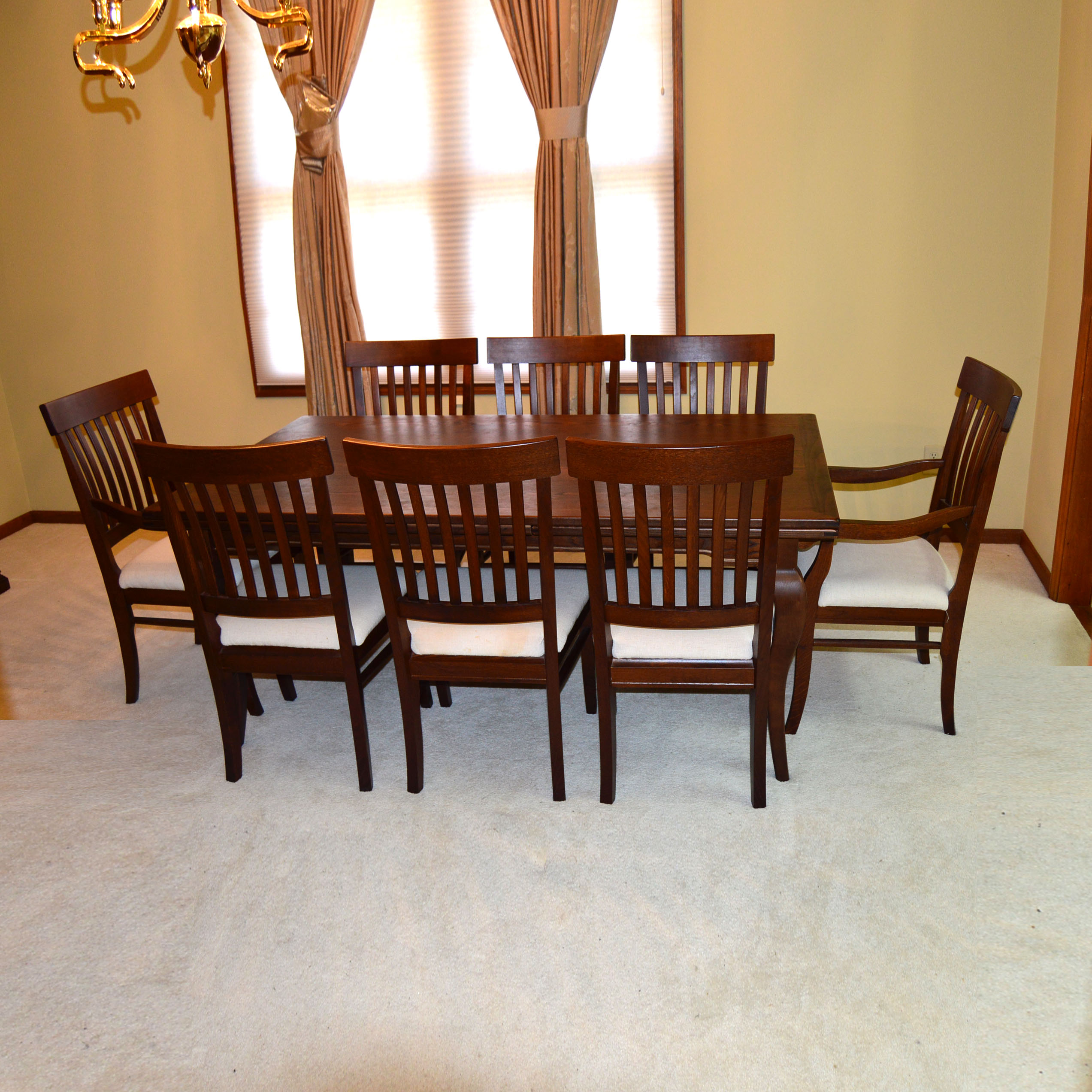 Arhaus Mission Style Dining Table And Chairs