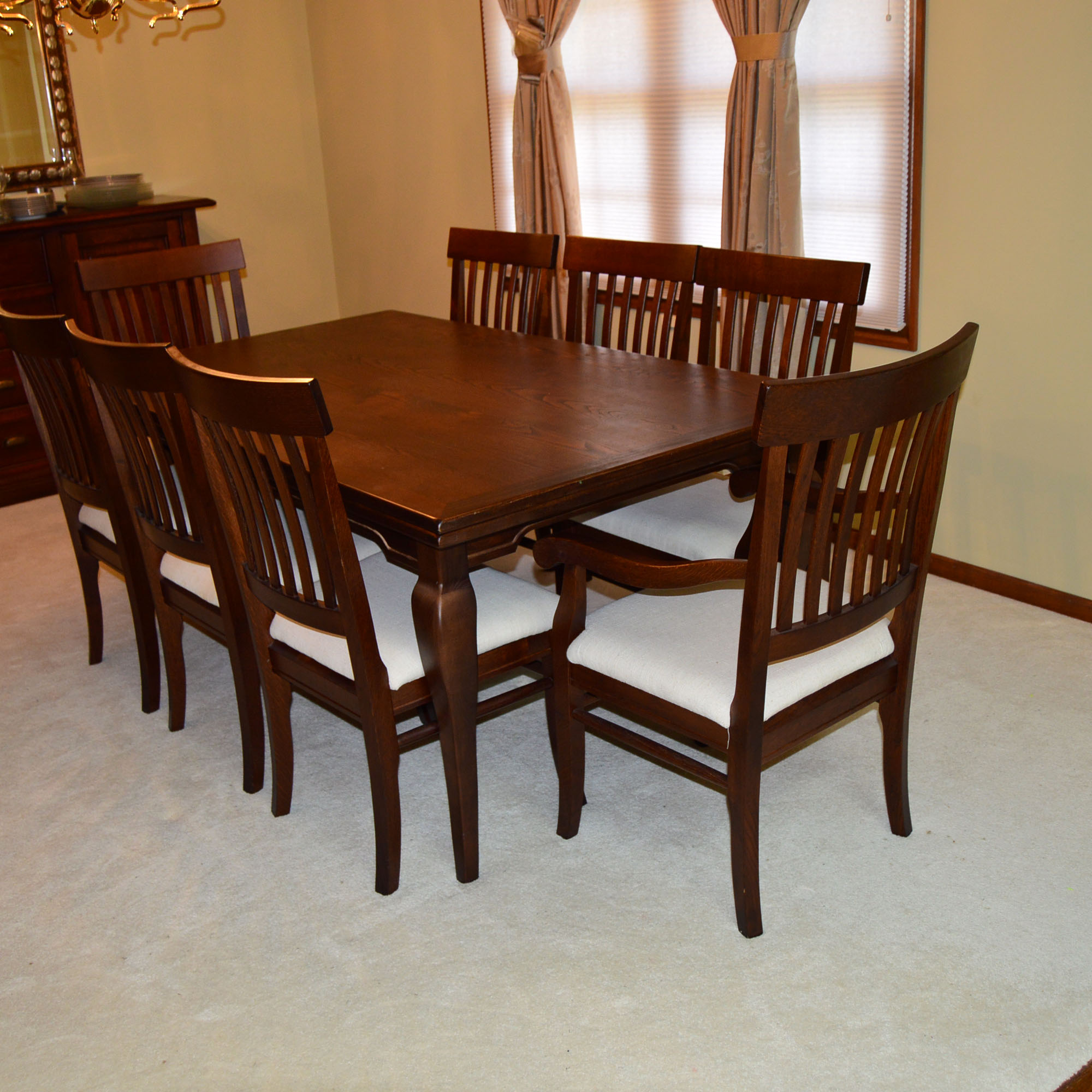 Arhaus Mission Style Dining Table And Chairs