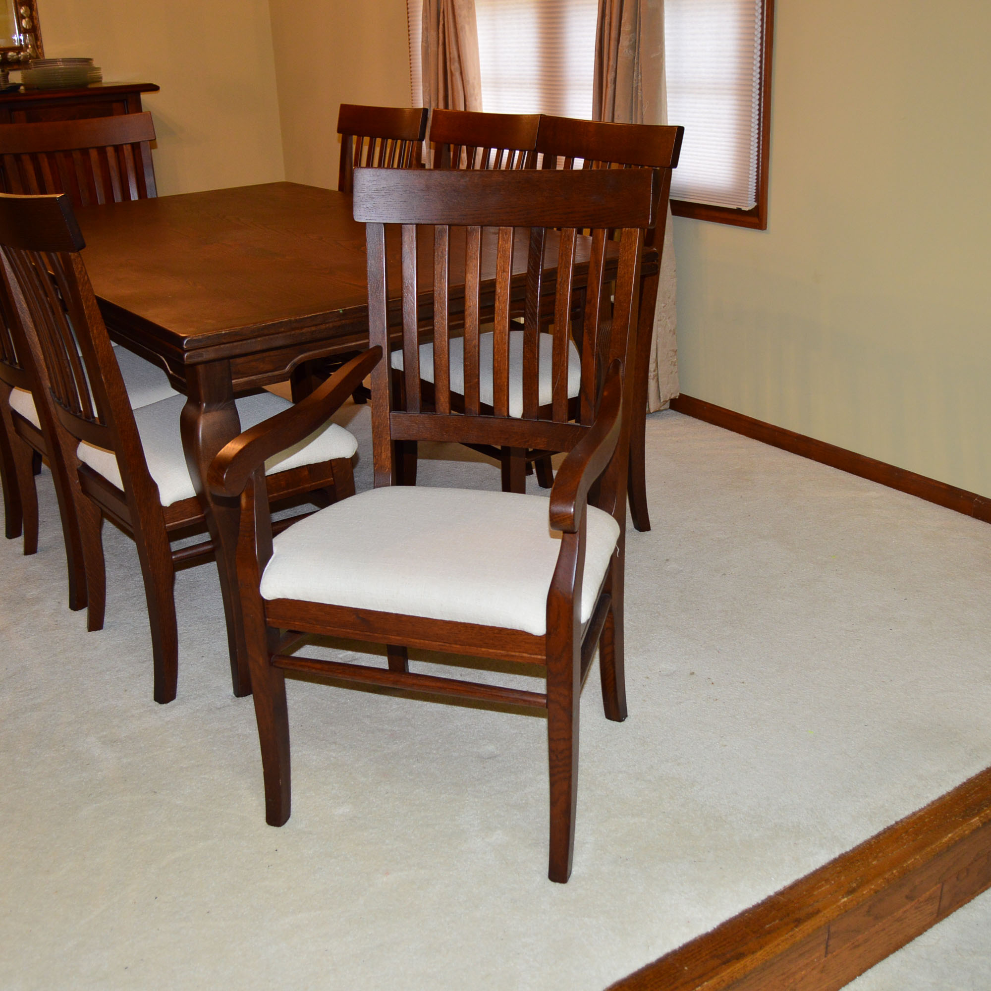 Arhaus Mission Style Dining Table And Chairs