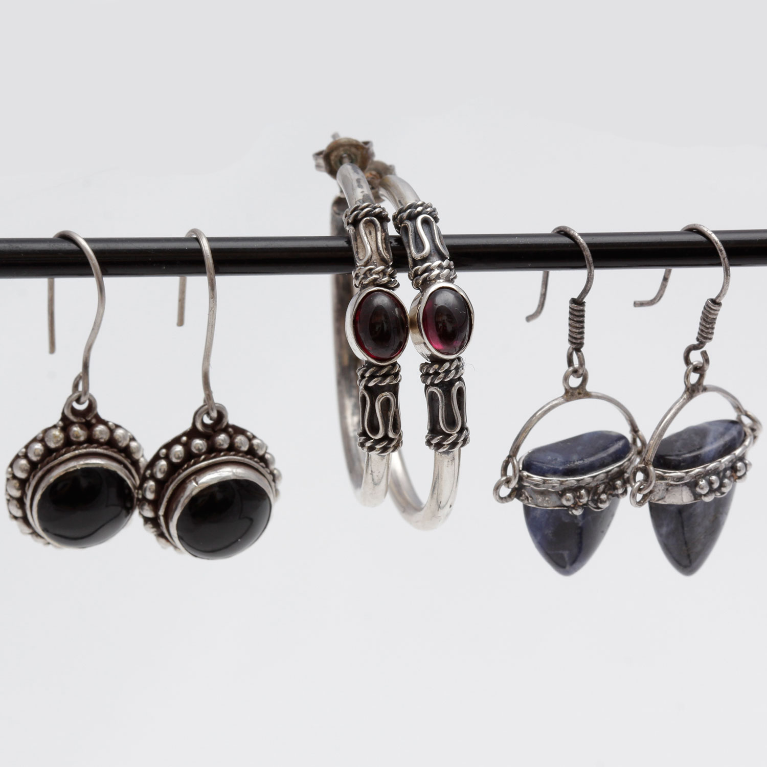 Sterling Silver Gemstone Earrings