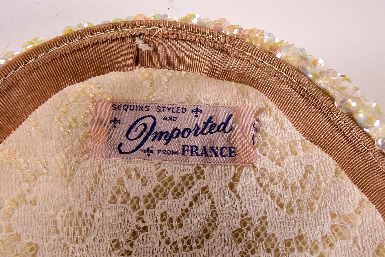 Vintage 1950s Sequined Capulet Hat