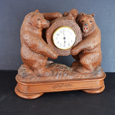 Sligh Bear Clock by Bob Timberlake Collection of Clocks