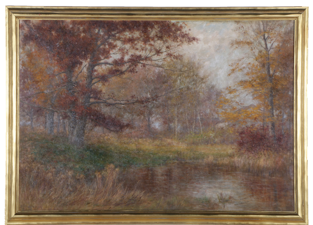D.F Wentworth Signed Oil on Canvas "Autumn Morning"