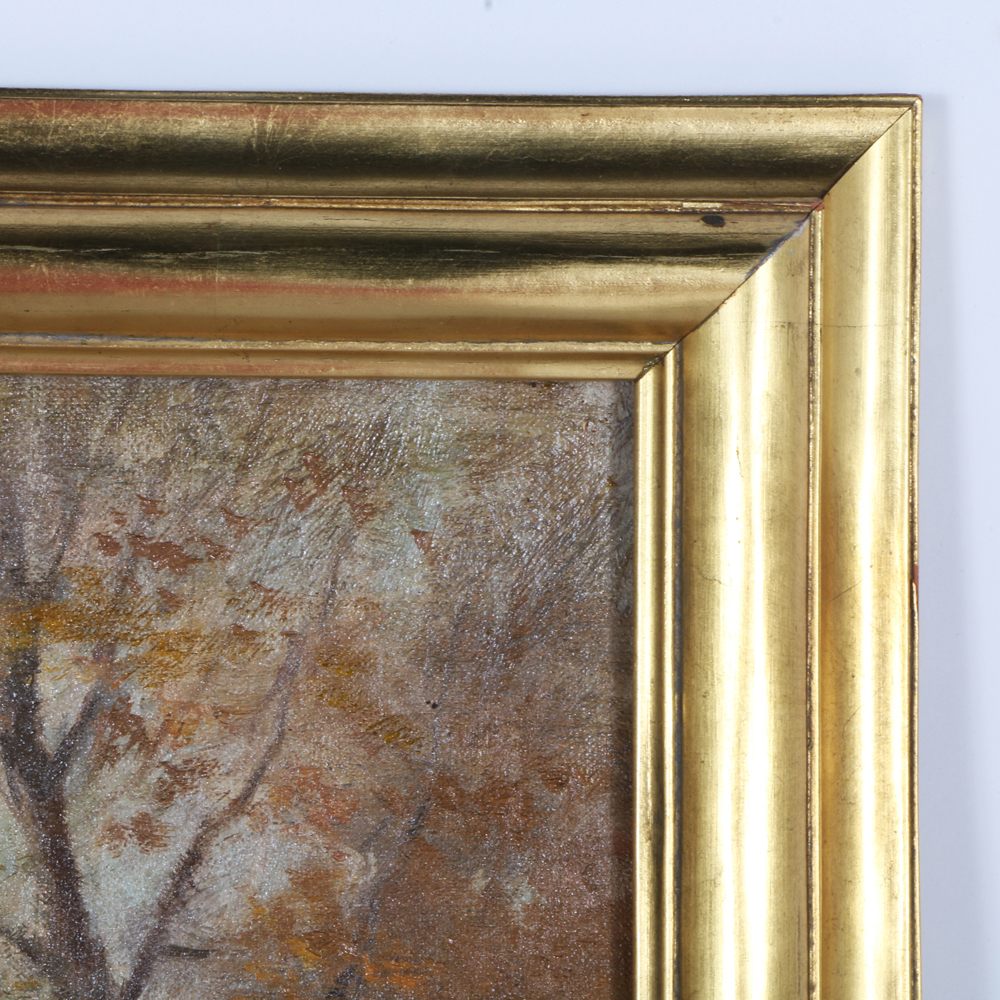 D.F Wentworth Signed Oil on Canvas "Autumn Morning"