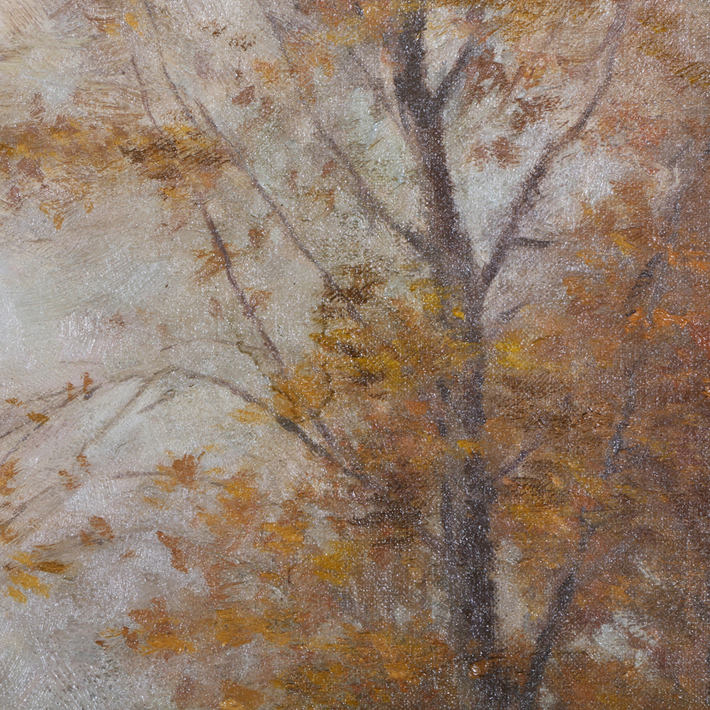 D.F Wentworth Signed Oil on Canvas "Autumn Morning"