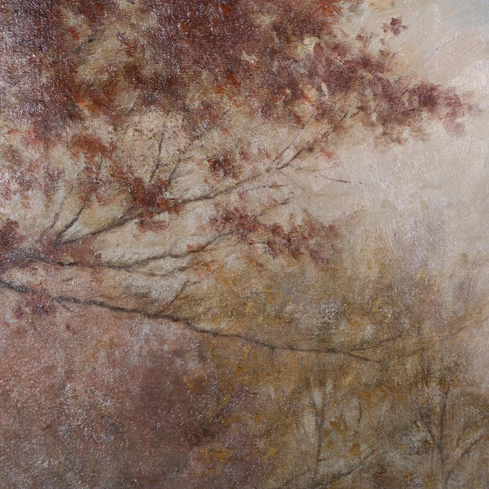 D.F Wentworth Signed Oil on Canvas "Autumn Morning"