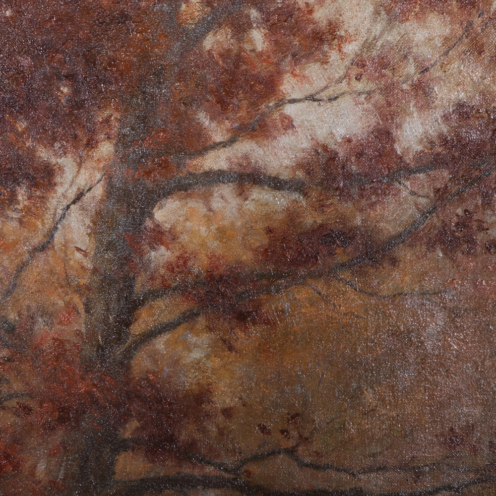 D.F Wentworth Signed Oil on Canvas "Autumn Morning"