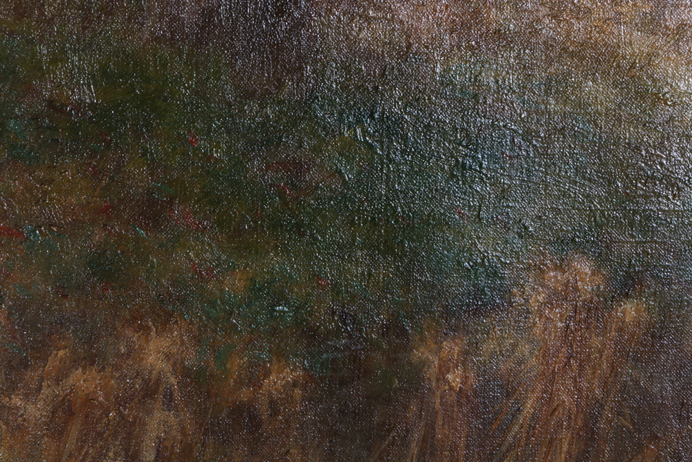 D.F Wentworth Signed Oil on Canvas "Autumn Morning"