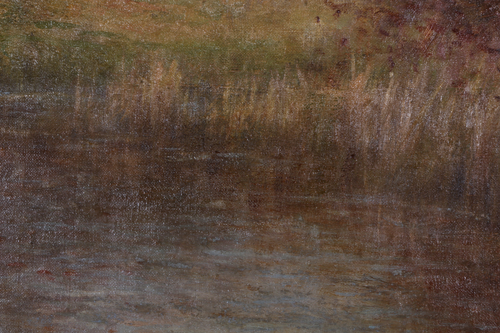 D.F Wentworth Signed Oil on Canvas "Autumn Morning"