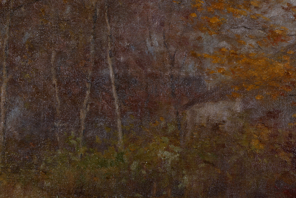D.F Wentworth Signed Oil on Canvas "Autumn Morning"