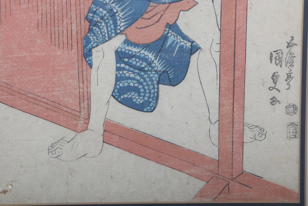 19th Century Japanese Ukiyo-e Woodblock Print by Utagawa Kunisada