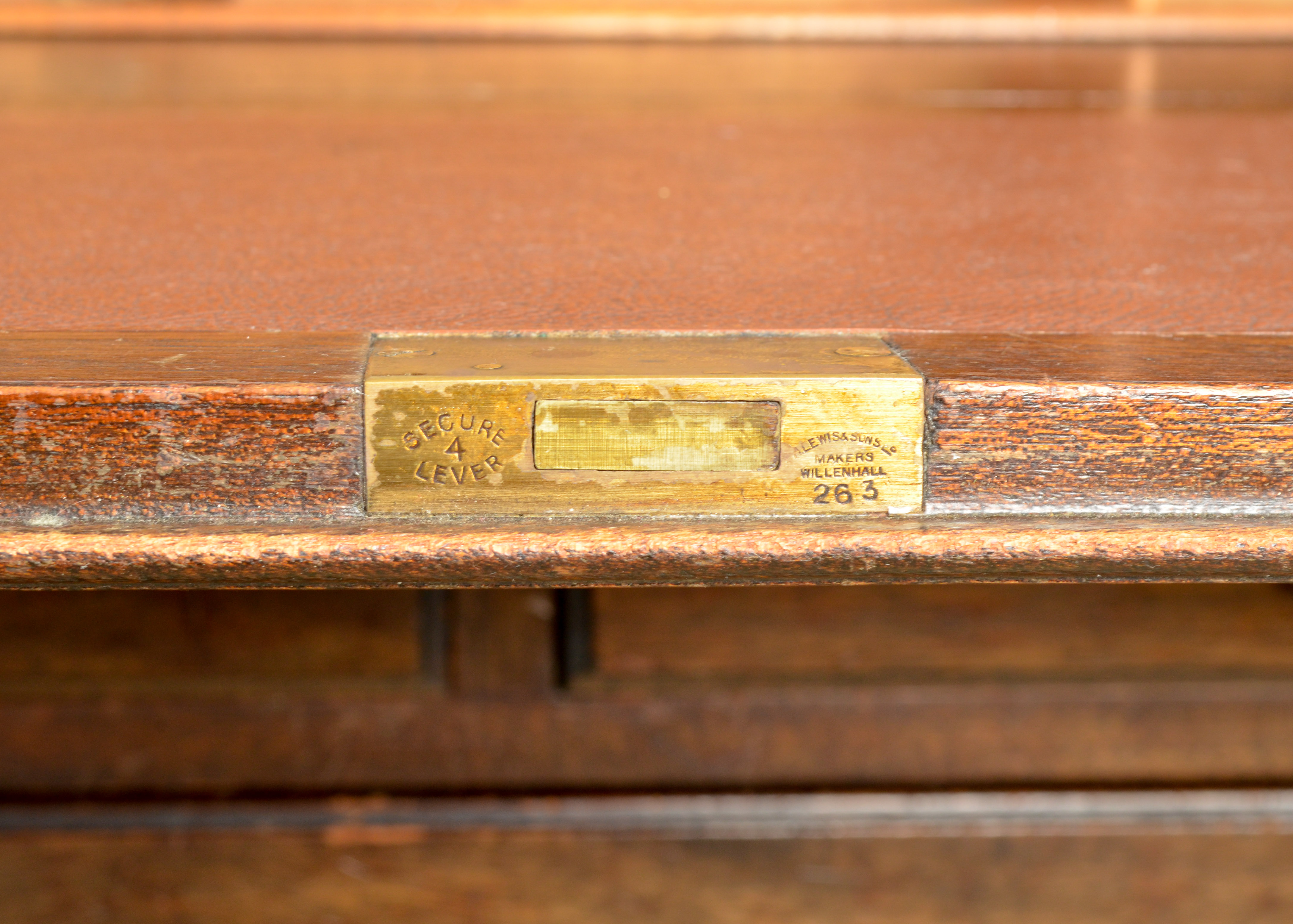 Vintage Oak Stained Secretary