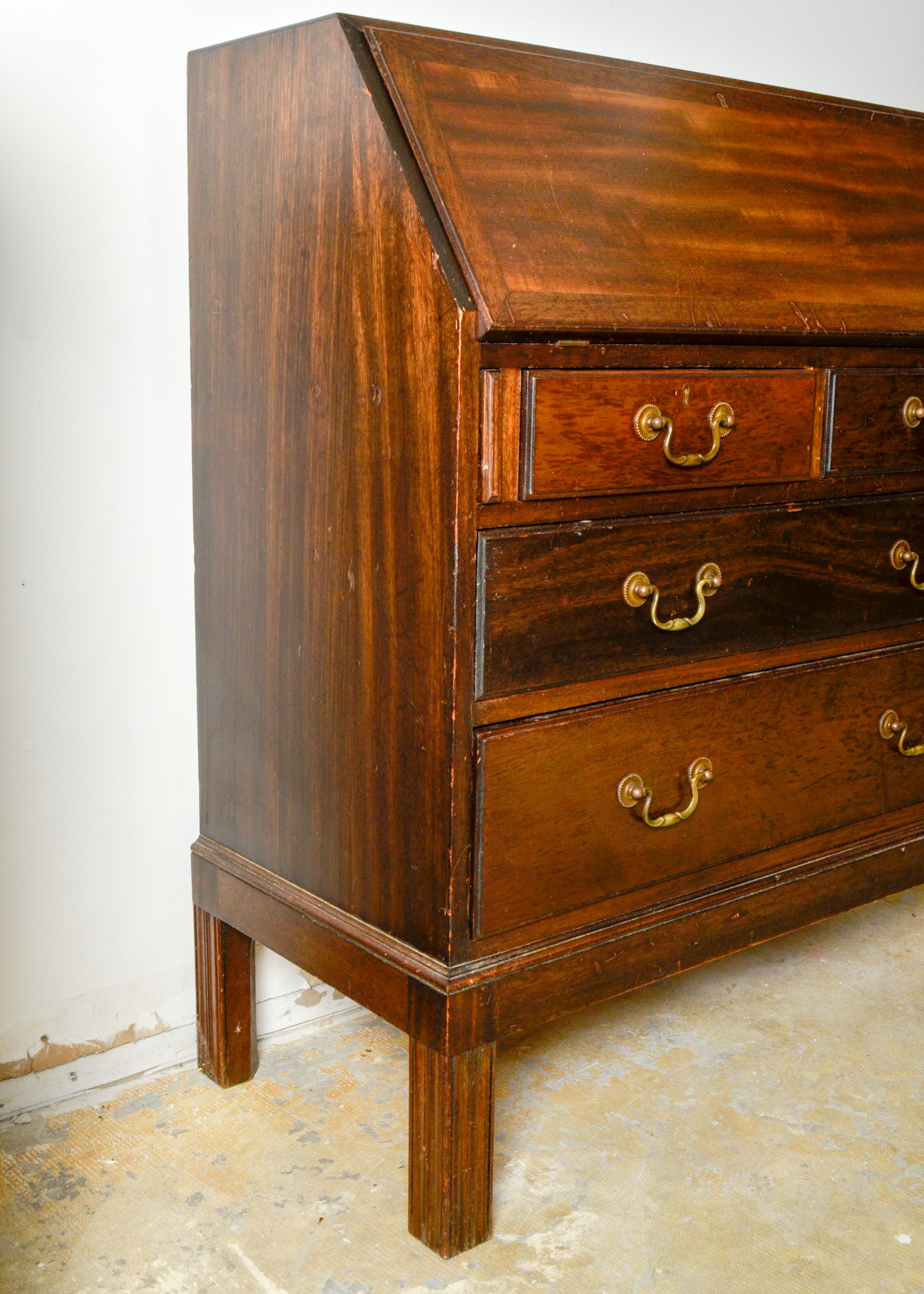 Vintage Oak Stained Secretary