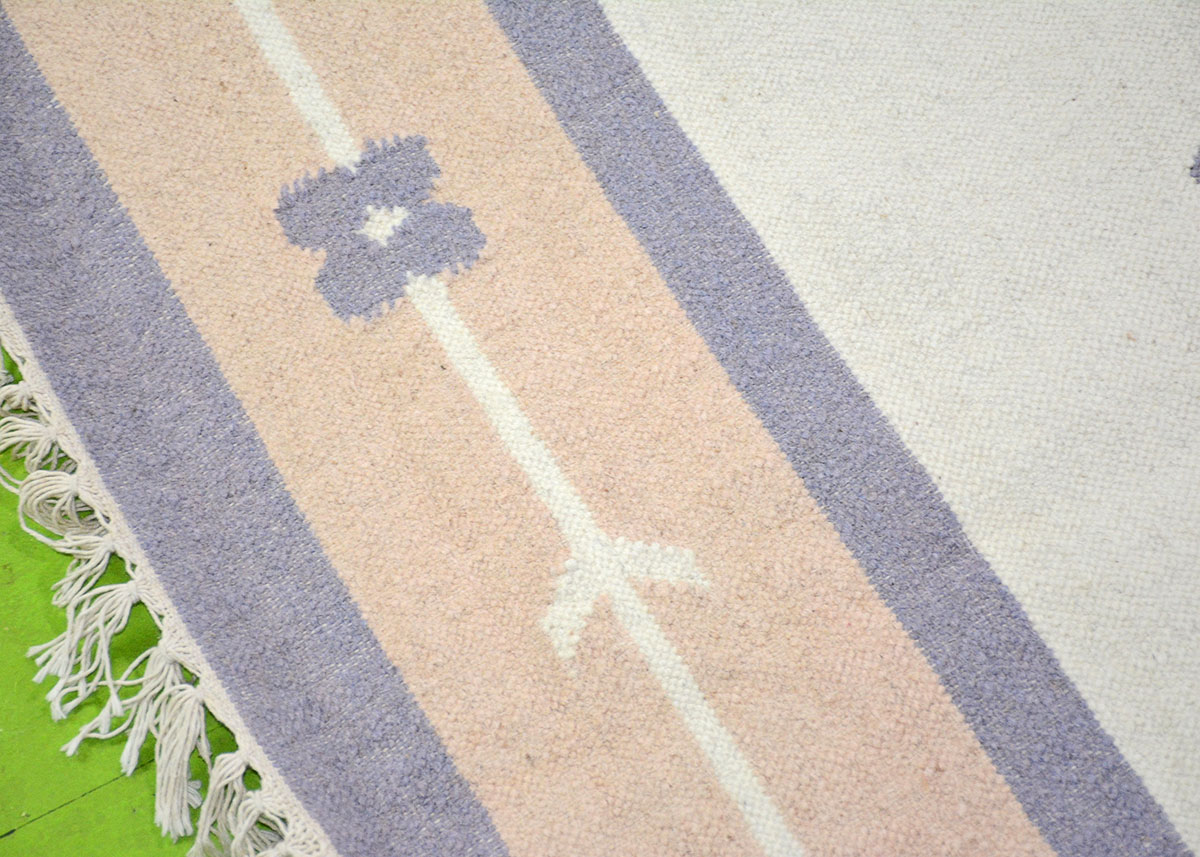 Hand Knotted Indian Dhurrie Flatweave Area Rug