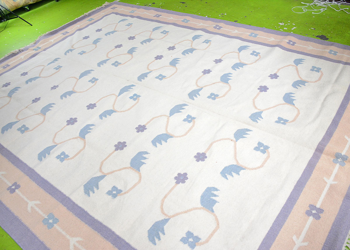 Hand Knotted Indian Dhurrie Flatweave Area Rug