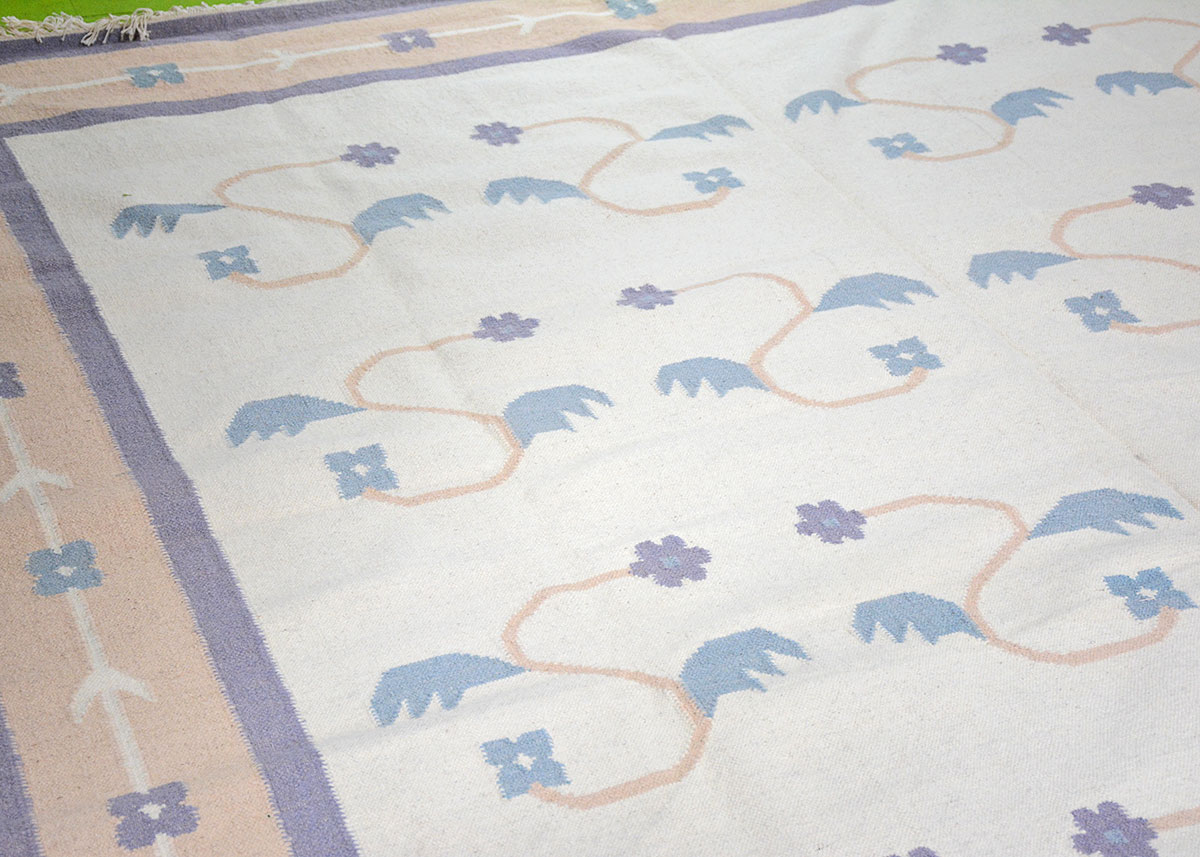 Hand Knotted Indian Dhurrie Flatweave Area Rug