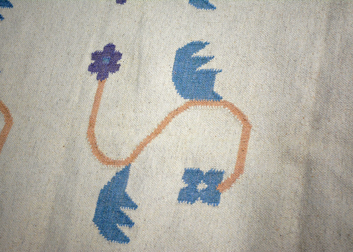 Hand Knotted Indian Dhurrie Flatweave Area Rug