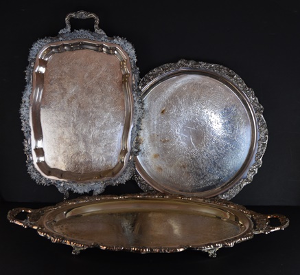 Silver Plated Butler Trays and Serving Platter