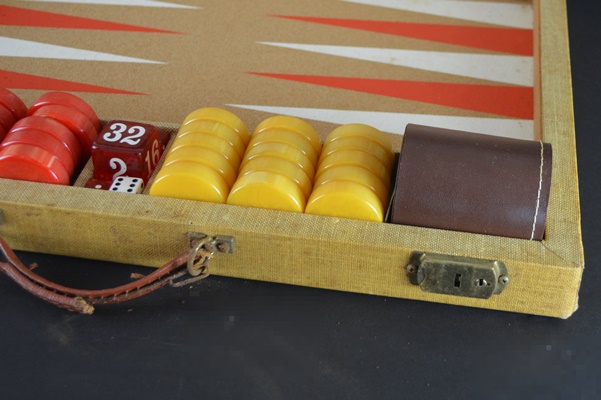 Vintage Crisloid Acrylic Backgammon Set