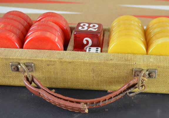 Vintage Crisloid Acrylic Backgammon Set