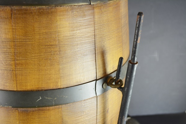 Vintage Barrel Cooler On Wheels