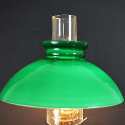 Brass Table Lamp and Two Desk Clocks