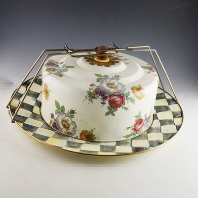 Camp MacKenzie-Childs Covered Cake Plate