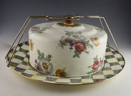 Camp MacKenzie-Childs Covered Cake Plate