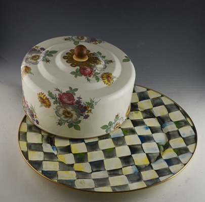 Camp MacKenzie-Childs Covered Cake Plate