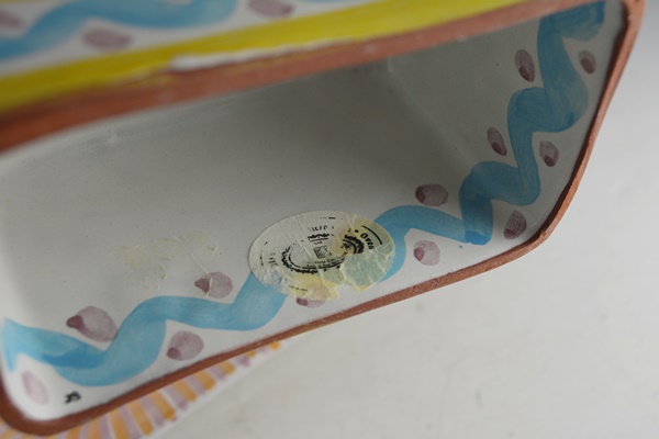 MacKenzie-Childs Pottery Covered Butter Dish