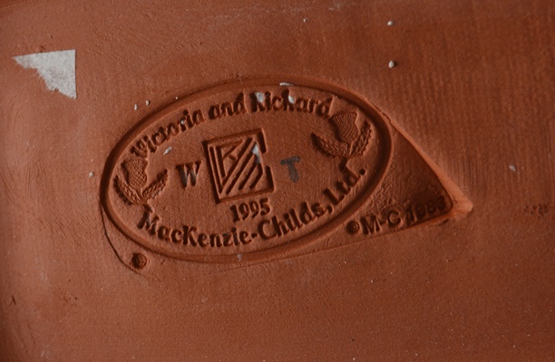 MacKenzie-Childs Pottery Covered Butter Dish