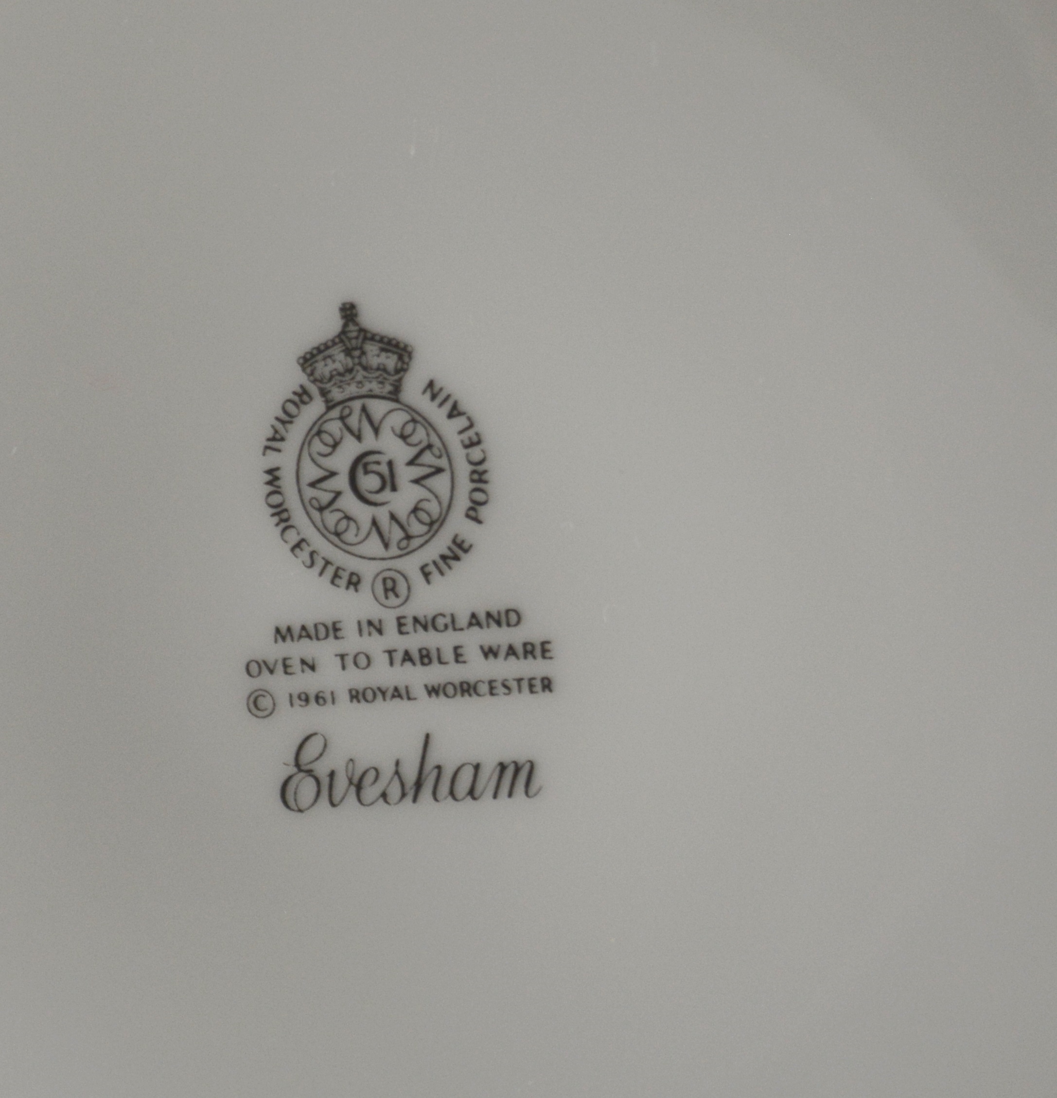 Royal Worchester Evesham Covered Casserole and Souffle