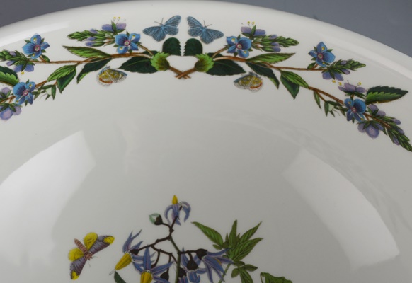 Portmeirion Botanical Garden Salad Server Bowl and Vegetable/Souffle Bowl