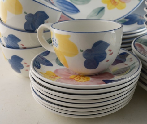 Johnson Brothers Ironstone "Marie" Dinnerware Set of Seven