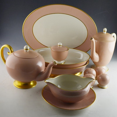 Flintridge California Coral China Serveware