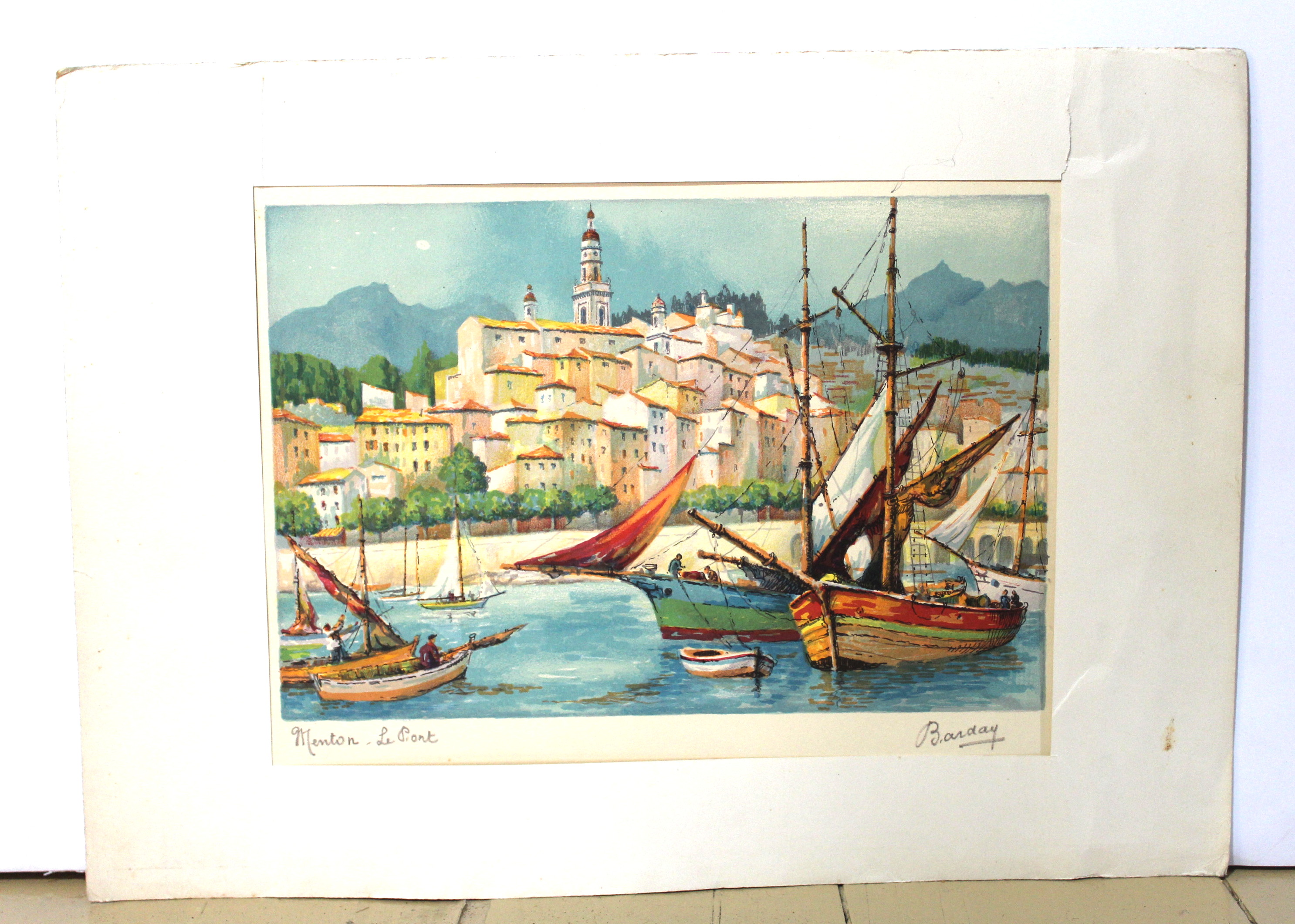 Original Barday Etchings of French Towns